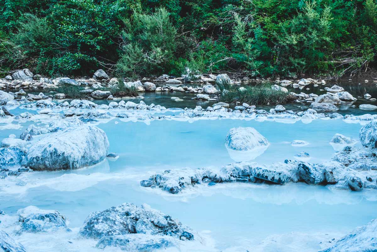 terme libere di Petriolo in Toscana