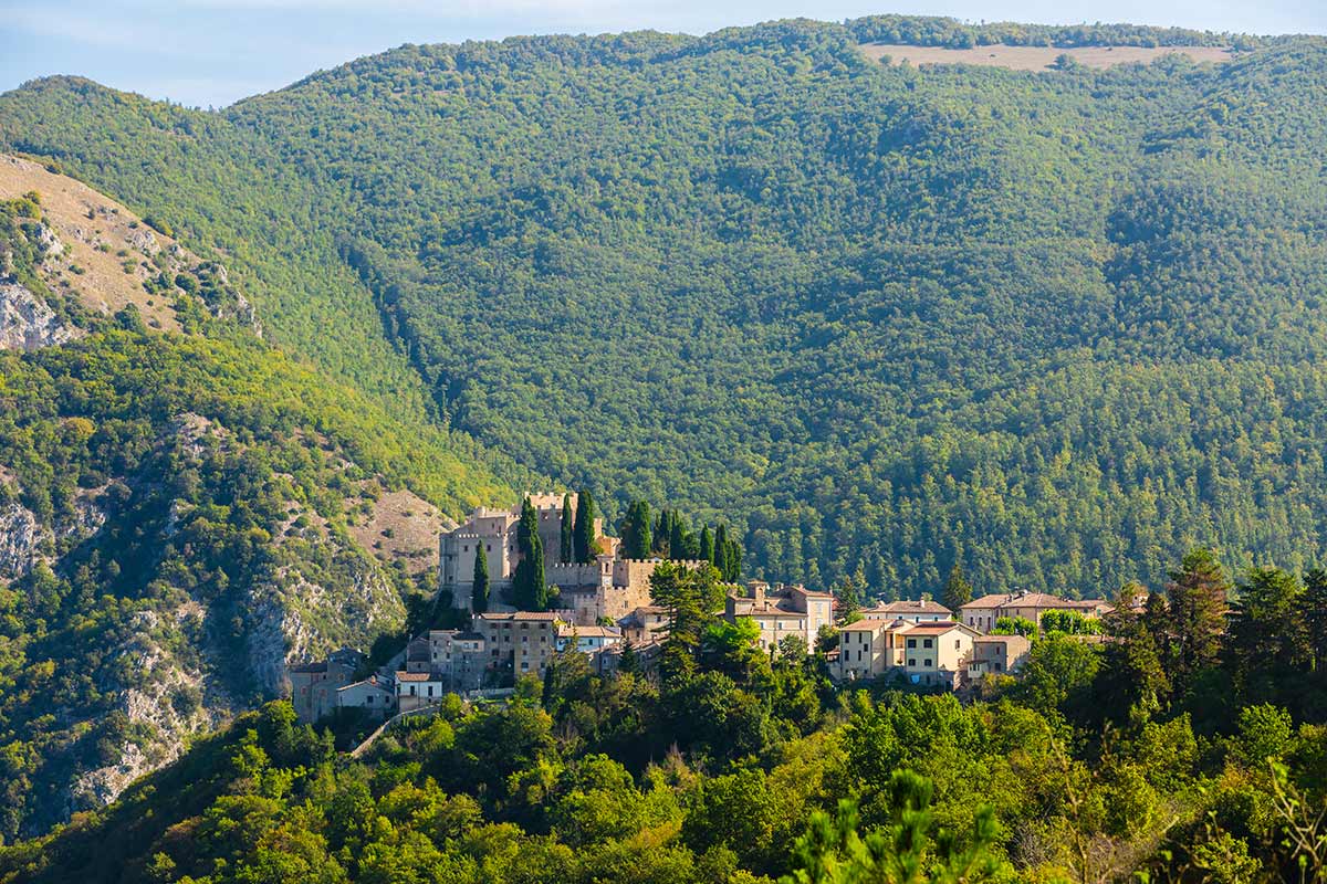 Castello di Rocca Sinibalda nel Lazio.