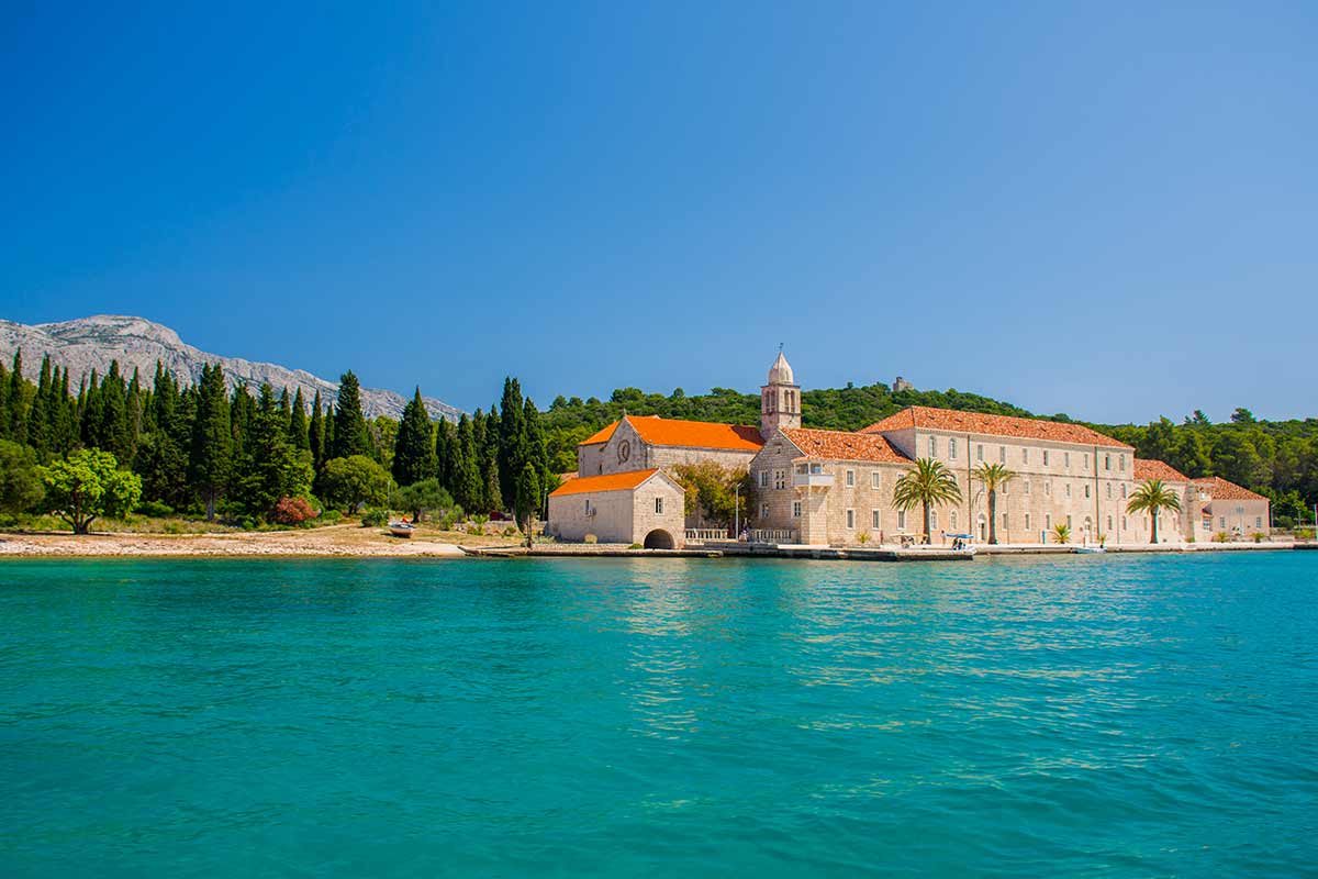 Korčula nel mare adriatico