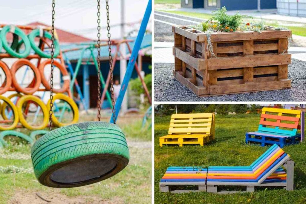 Dai nuova vita al tuo giardino arredi eco friendly con pallet e pneumatici usati