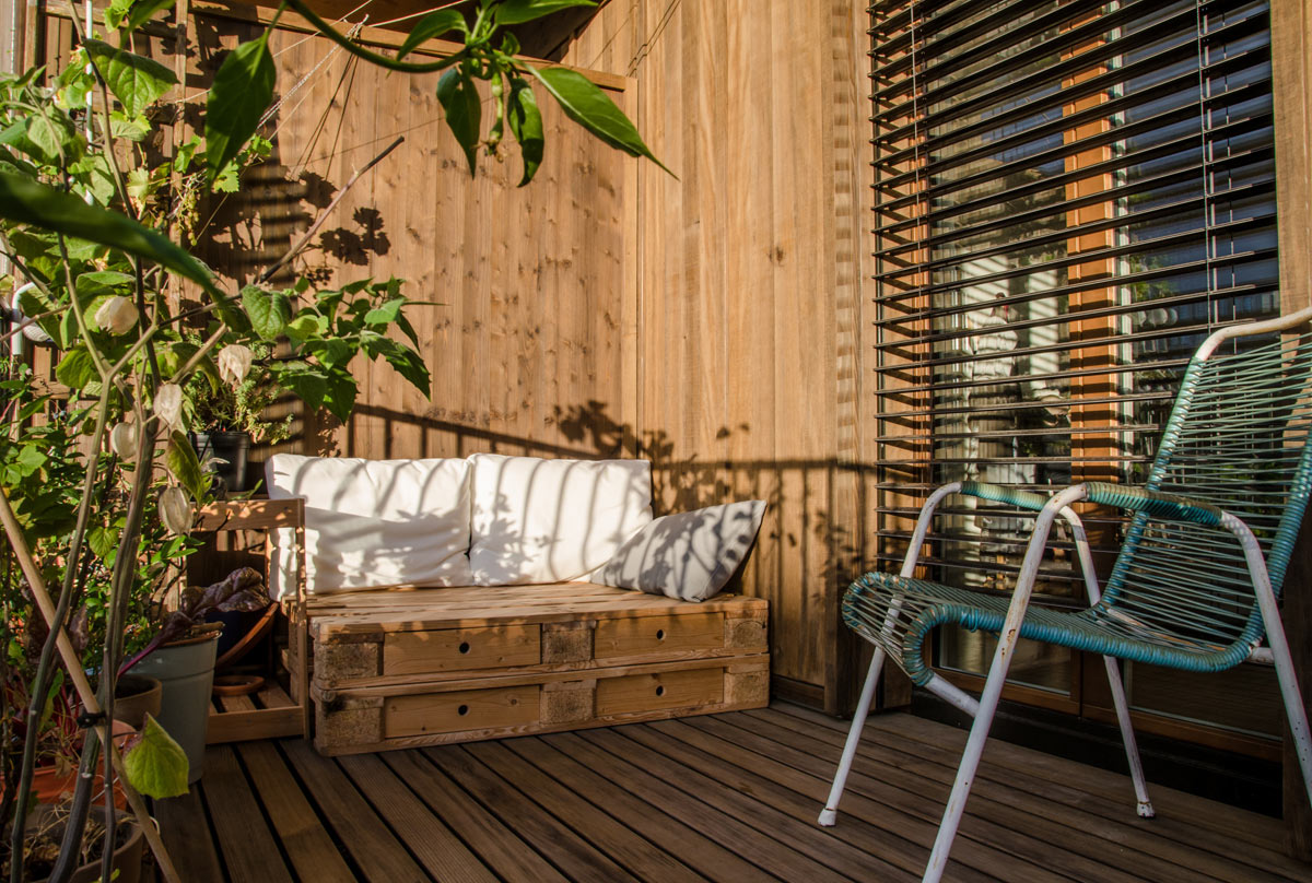 Portico con divanetto fai da te in pallet