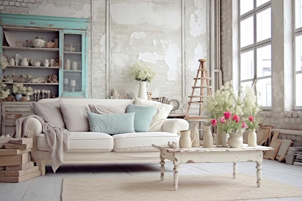 Salotto shabby chic