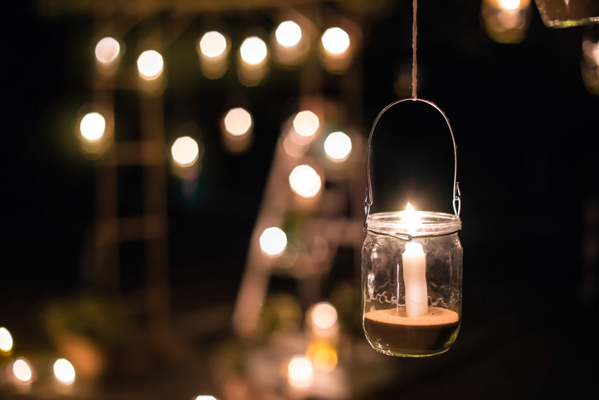 Lanterna DIY per il giardino.