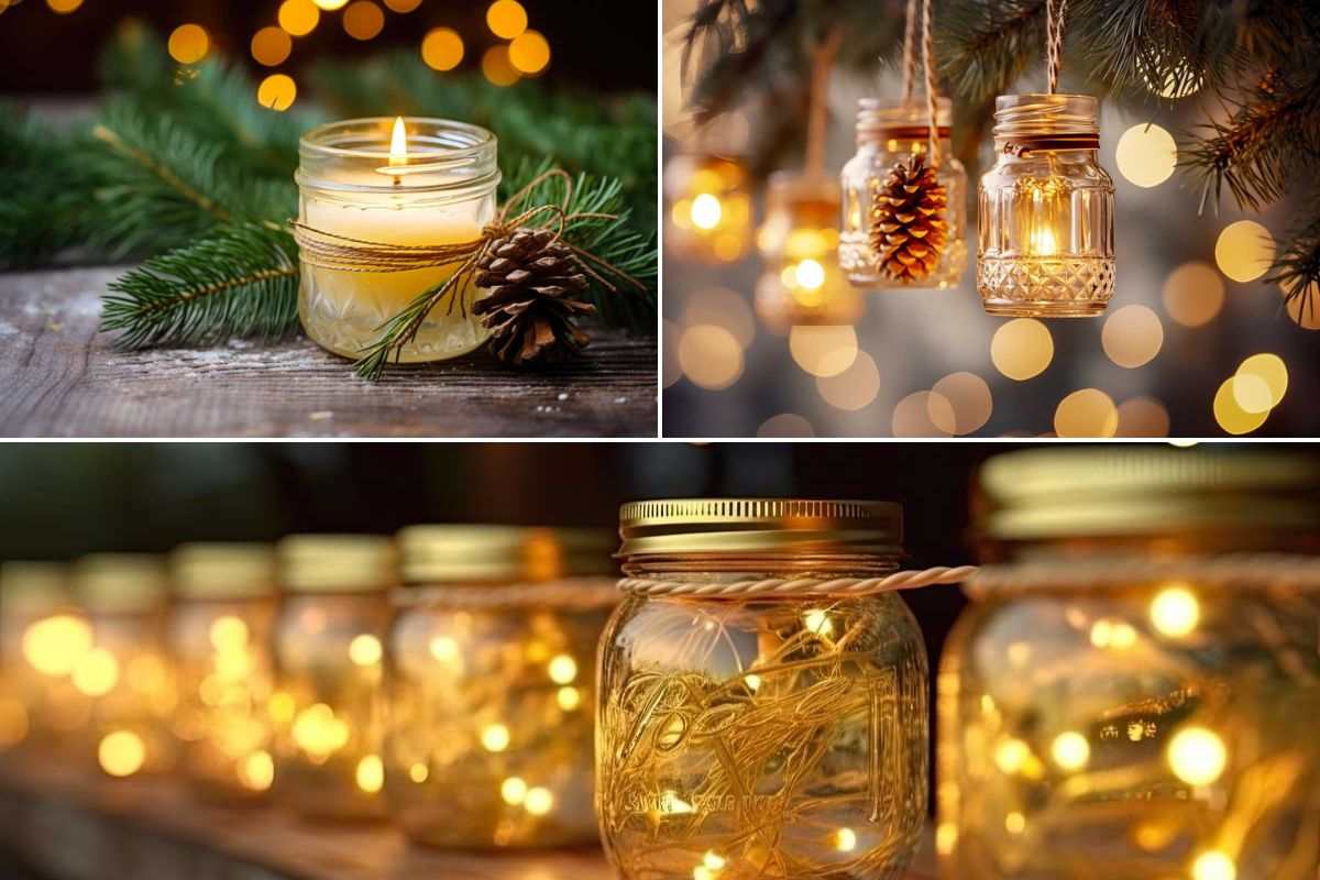 Decorazioni Natalizie Barattoli Di Vetro Candele e decorazioni natalizie fai-da-te: crea magia con i barattoli