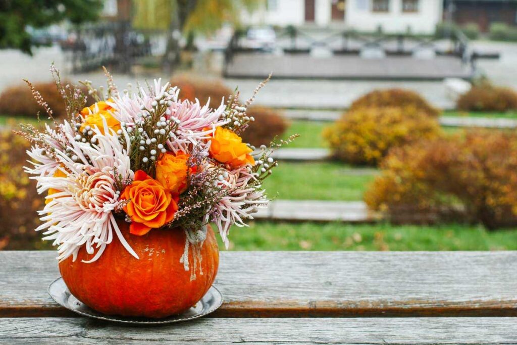 centrotavola autunnali fai da te con fiori