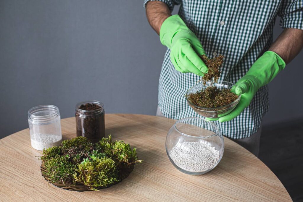 100g Di Muschio Artificiale Antisettico Per Decorazioni - Prato Finto Per Bonsai, Terrari, Paesaggi Fai Da Te E Decorazioni Pasquali