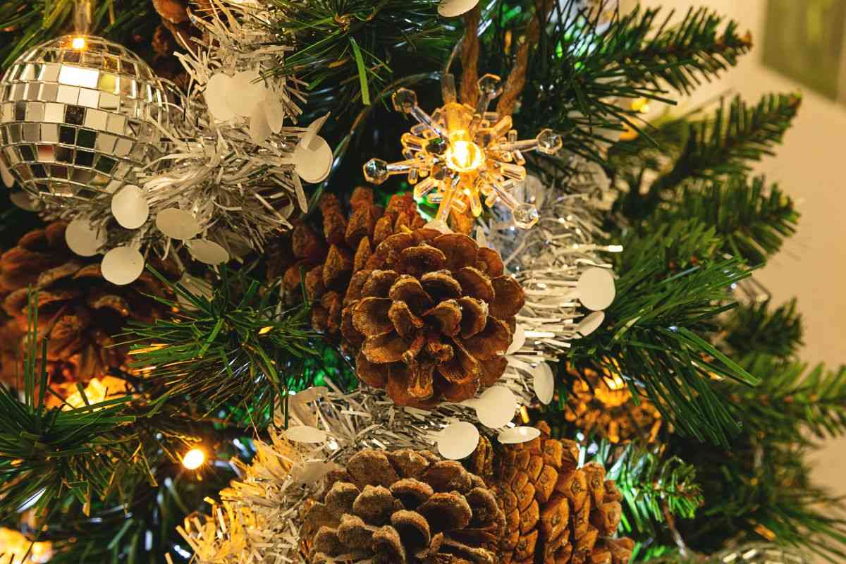 adorna il tuo albero di natale con le pigne