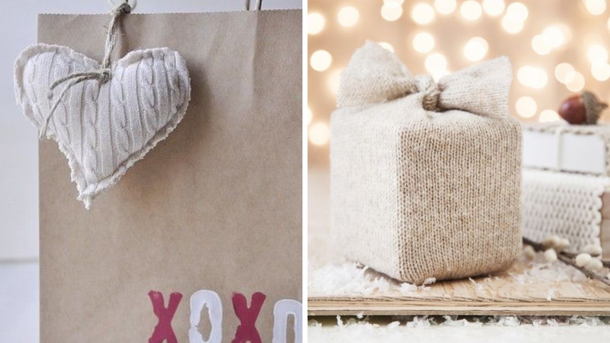 Confezioni regalo con vecchi maglioni