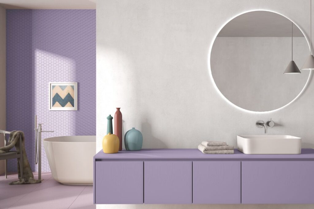 Bagno colori pastello