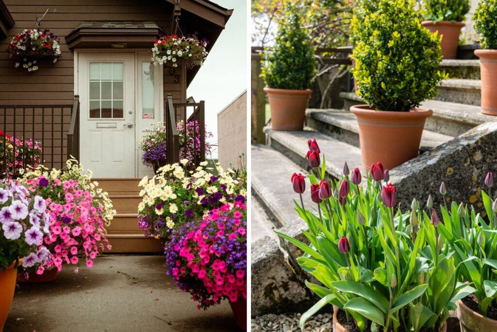 Come decorare le scale esterne con fiori