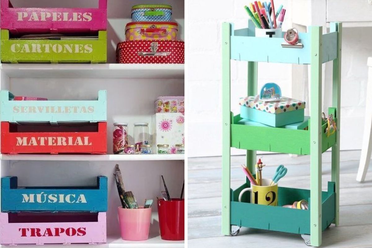 Contenitore con cassette delle fragole