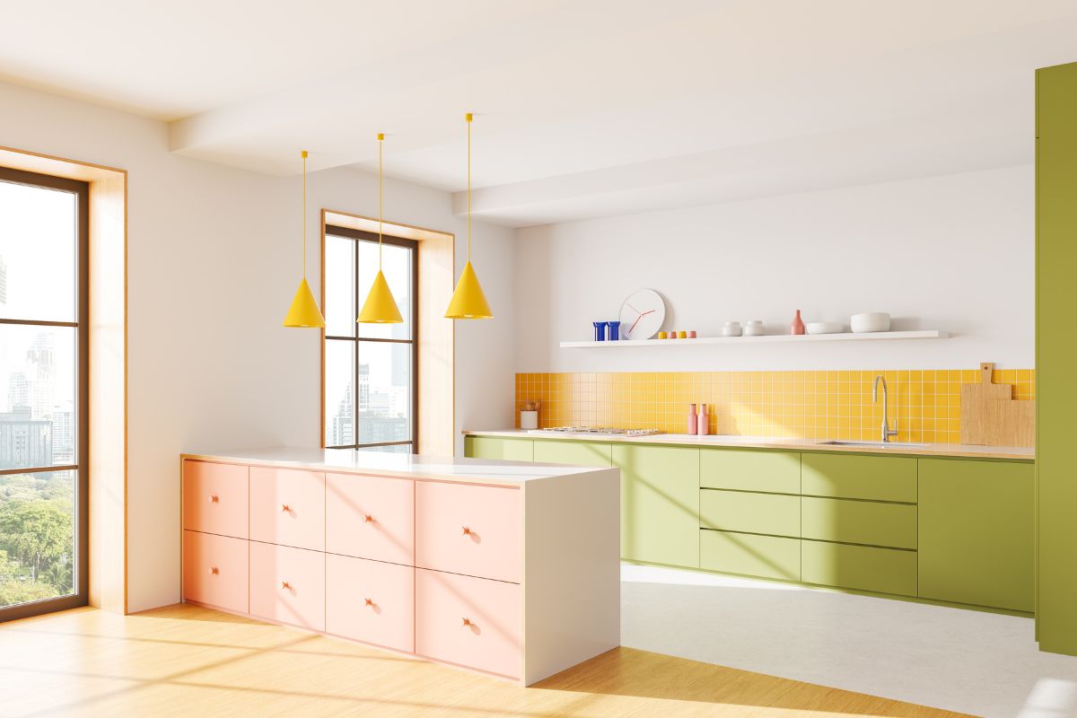cucina colori pastello