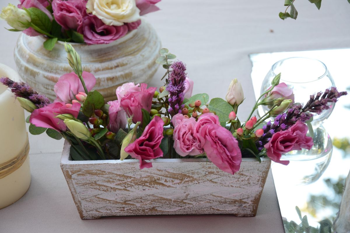 centrotavola shabby chic per la primavera