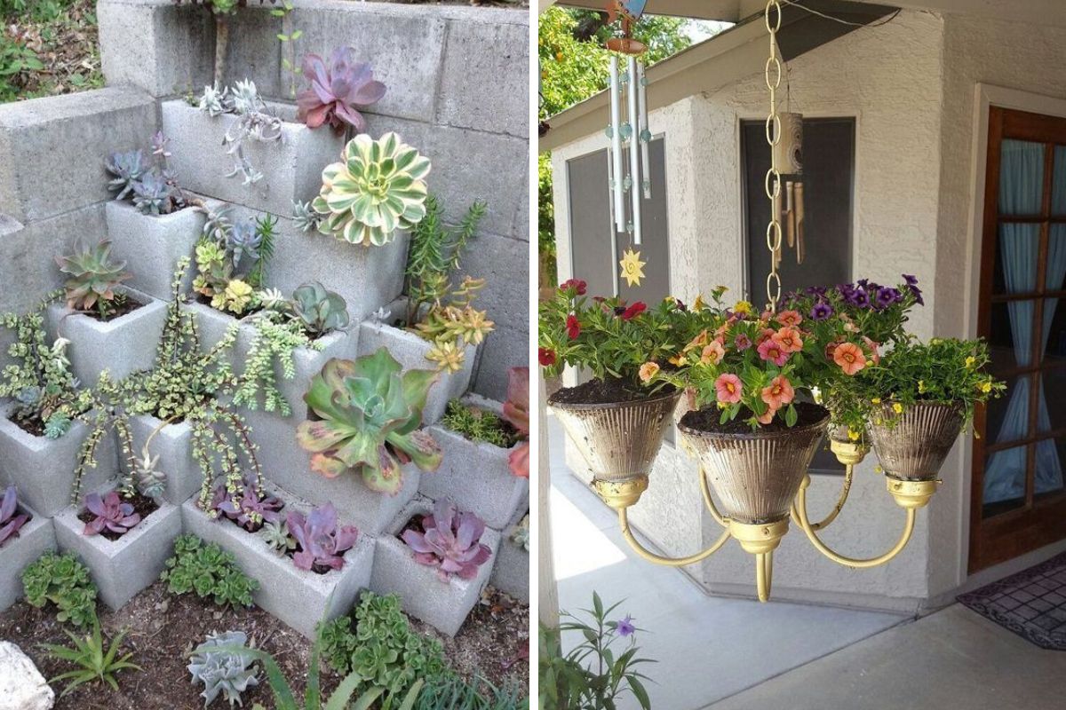 decorazioni primaverili con oggetti riciclati