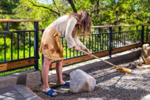 relax con giardino zen in casa