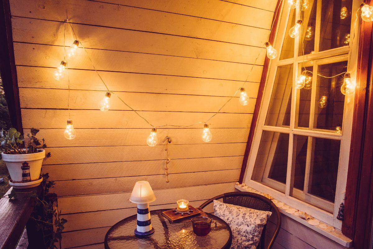 balcone illuminato