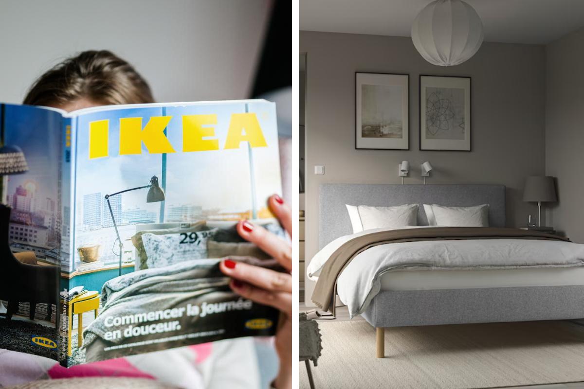 Da IkeaTÄRNKULLEN, la struttura letto imbottita