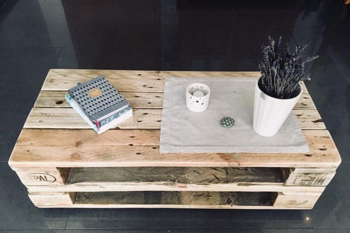 Riciclo cassette di legno per tavolini da esterno