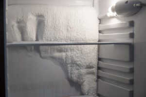 Il ghiaccio nel frigo in estate