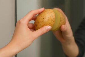 Ecco come pulire lo specchio col trucco della patata