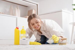 Pulire il tappeto con lievito o bicarbonato