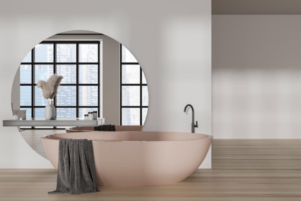 Il design del bagno ambia con la vasca rotonda