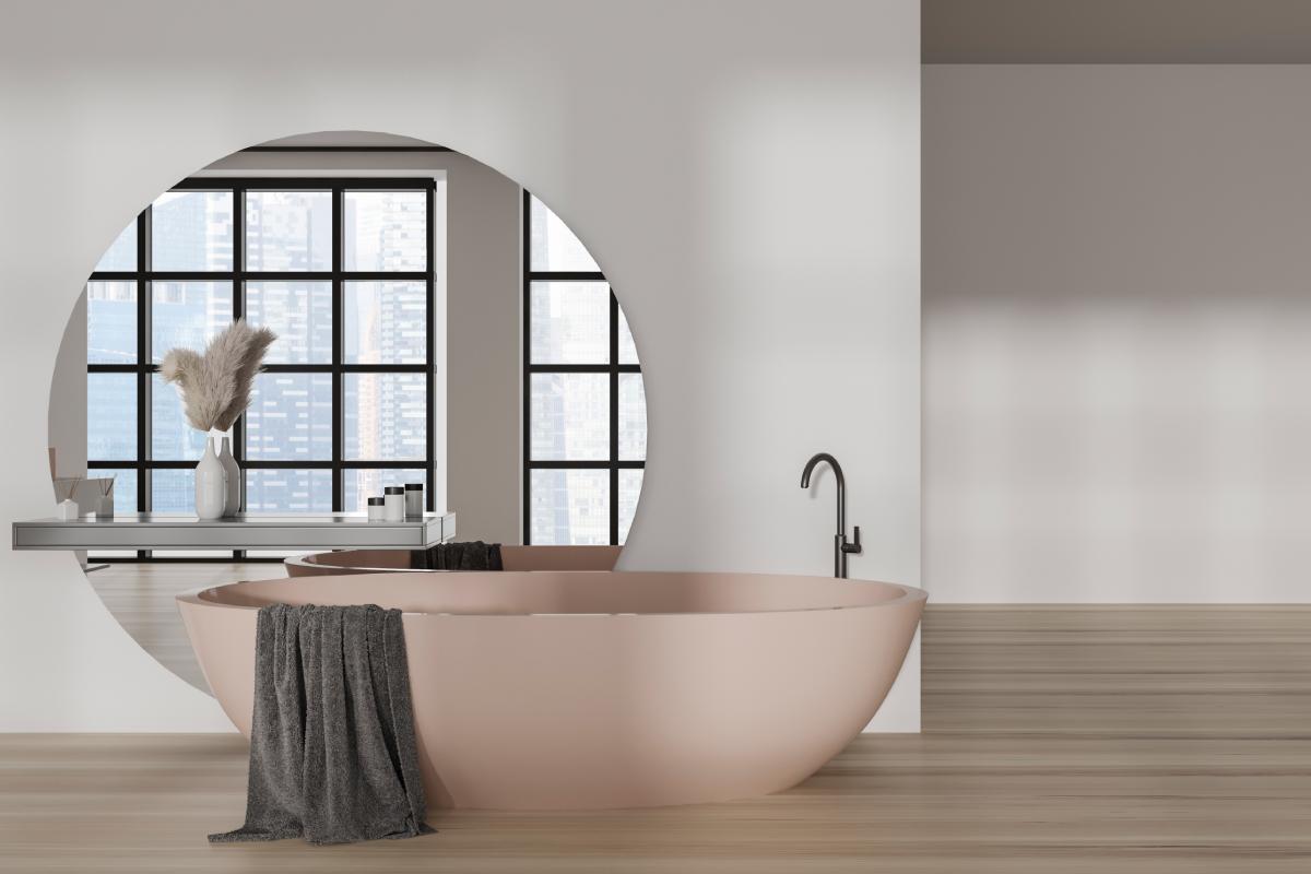 Il design del bagno ambia con la vasca rotonda