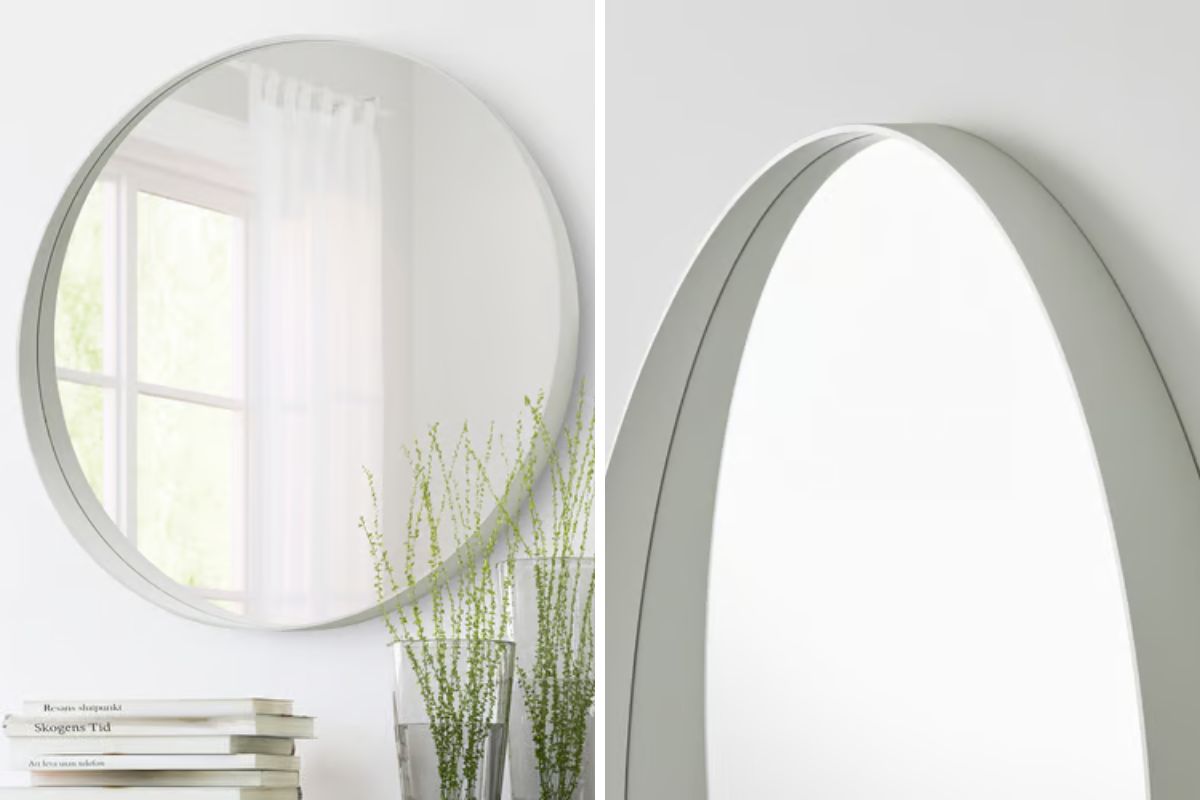 specchio bianco rotsund di ikea