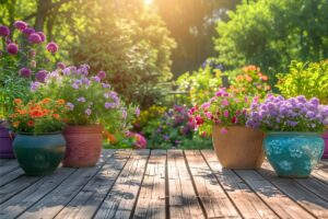 Decorare il giardino con i vasi