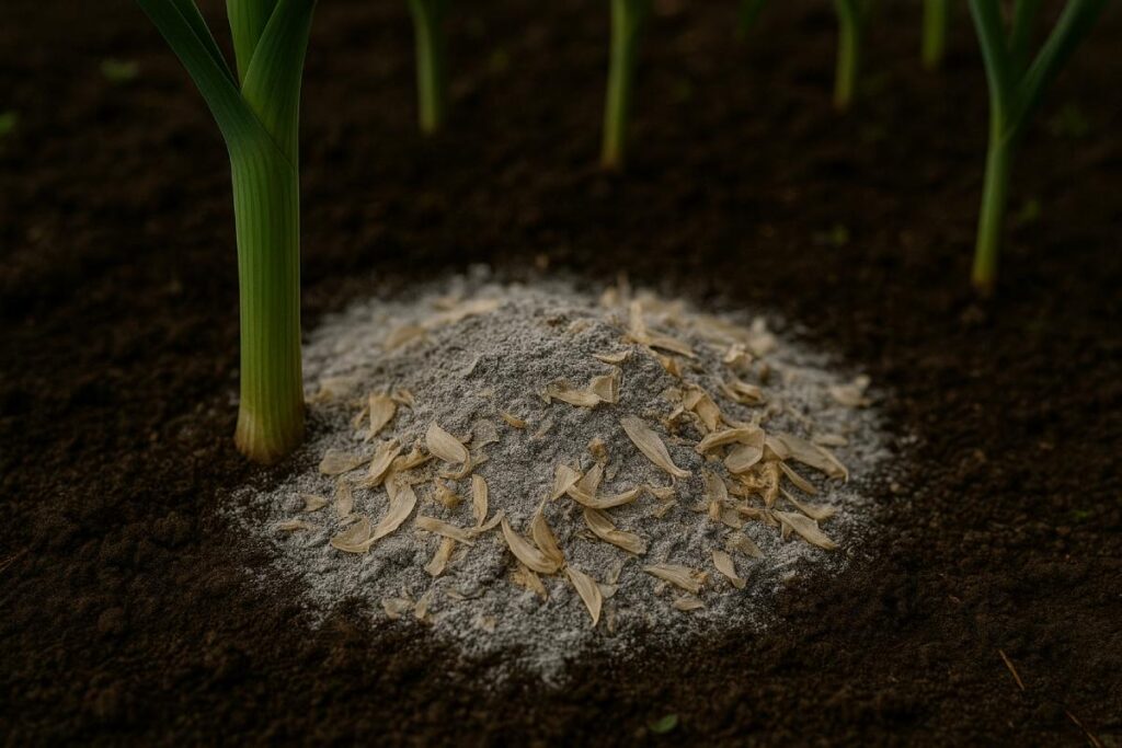 Aglio e cenere come fertilizzante