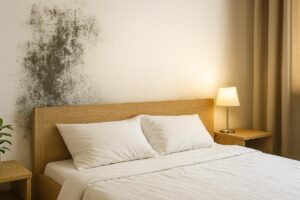 Come prevenire la muffa dietro al letto