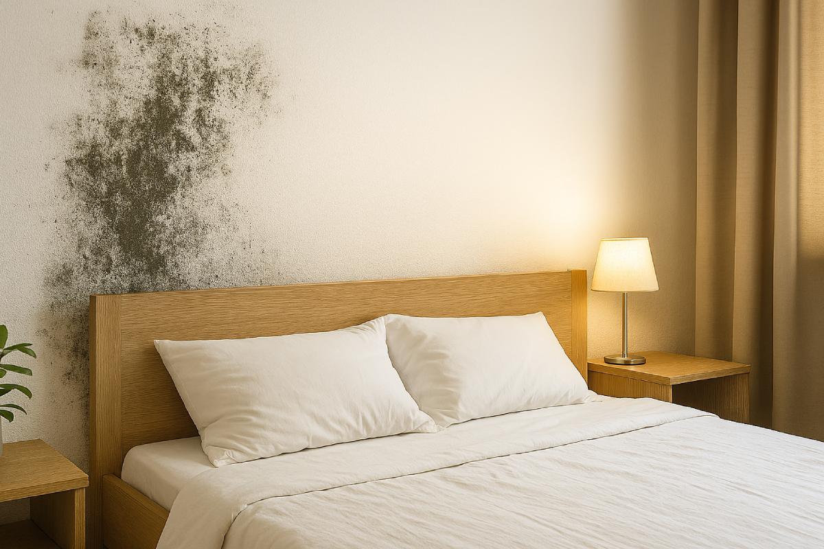 Come prevenire la muffa dietro al letto