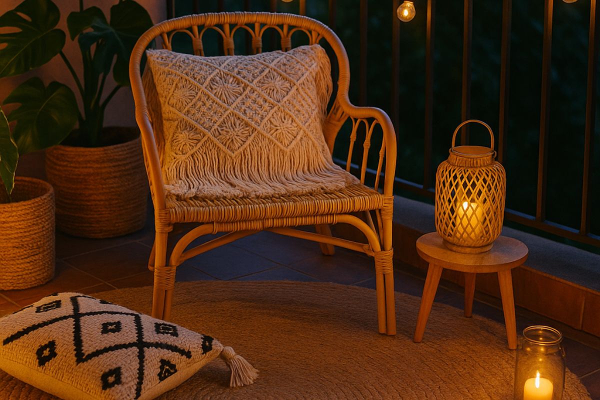 come arredare terrazzo in stile boho