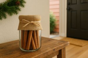 Come deodorare l’ingresso con un solo vasetto profumato alla cannella