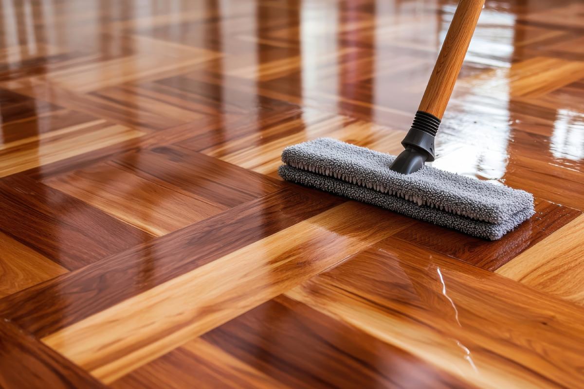 Pulizia del parquet