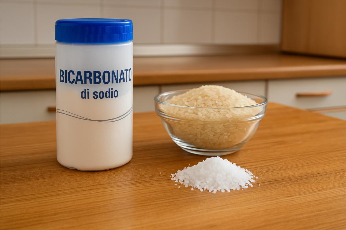 Bicarbonato, io e sale grosso contro umidità