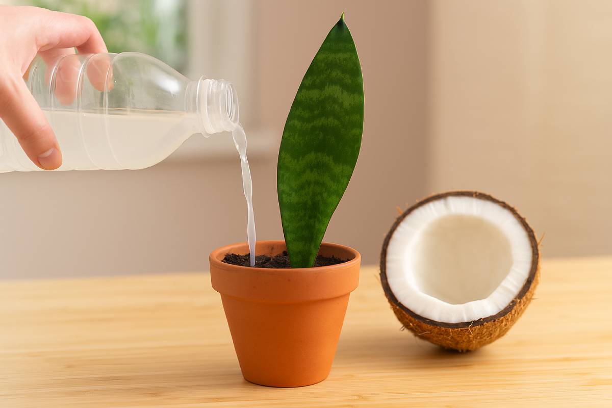 L'acqua di cocco aiuta le talee