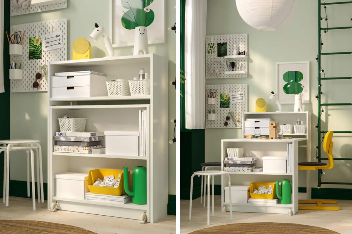 Ikea presenta Billy la libreria che diventa tavolo
