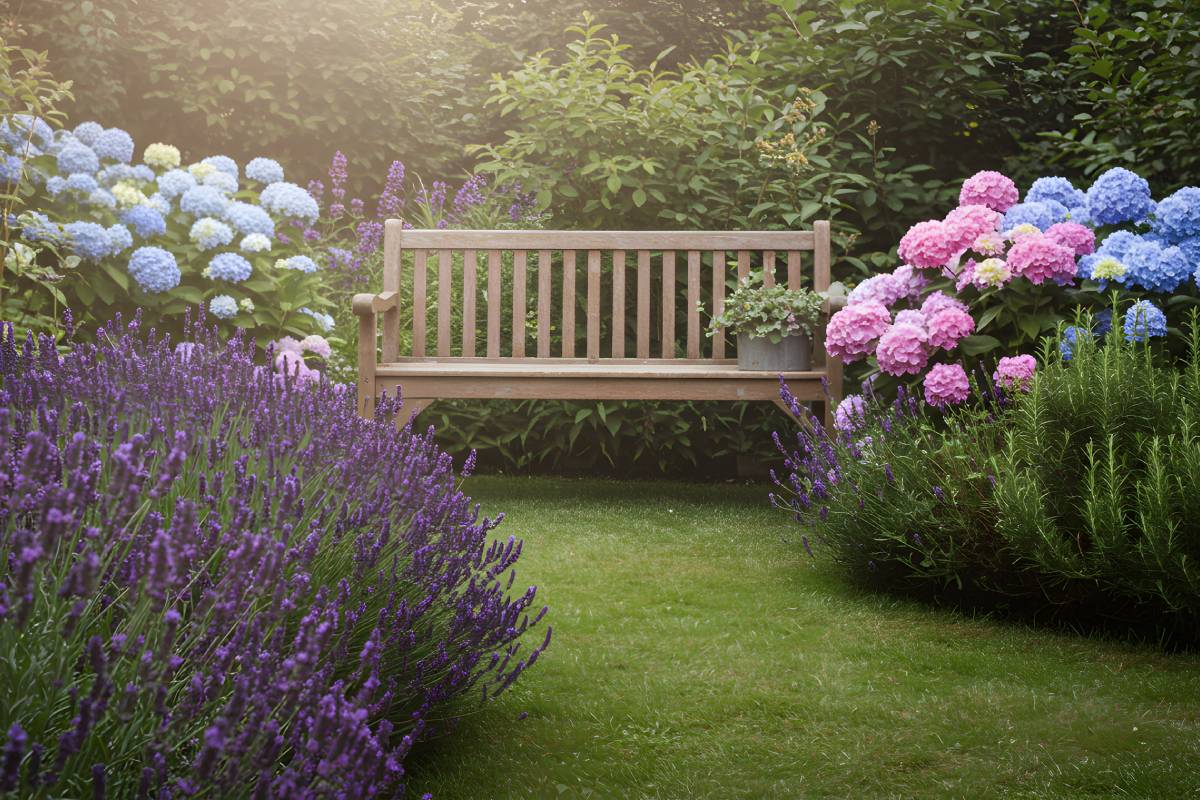 Lavanda e ortensia: l'abbinamento vincente ad agosto