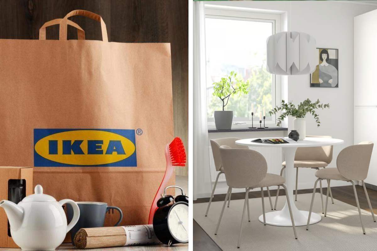 Ikea e set DOCKSTA con 4 sedie KRYLBO