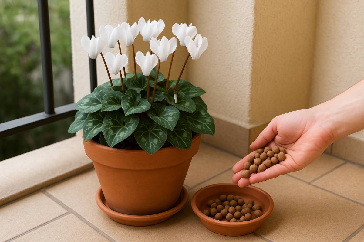 Curare i ciclamini in balcone