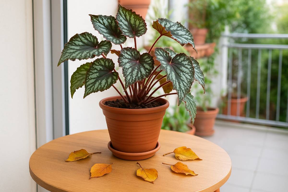 Begonia in balcone