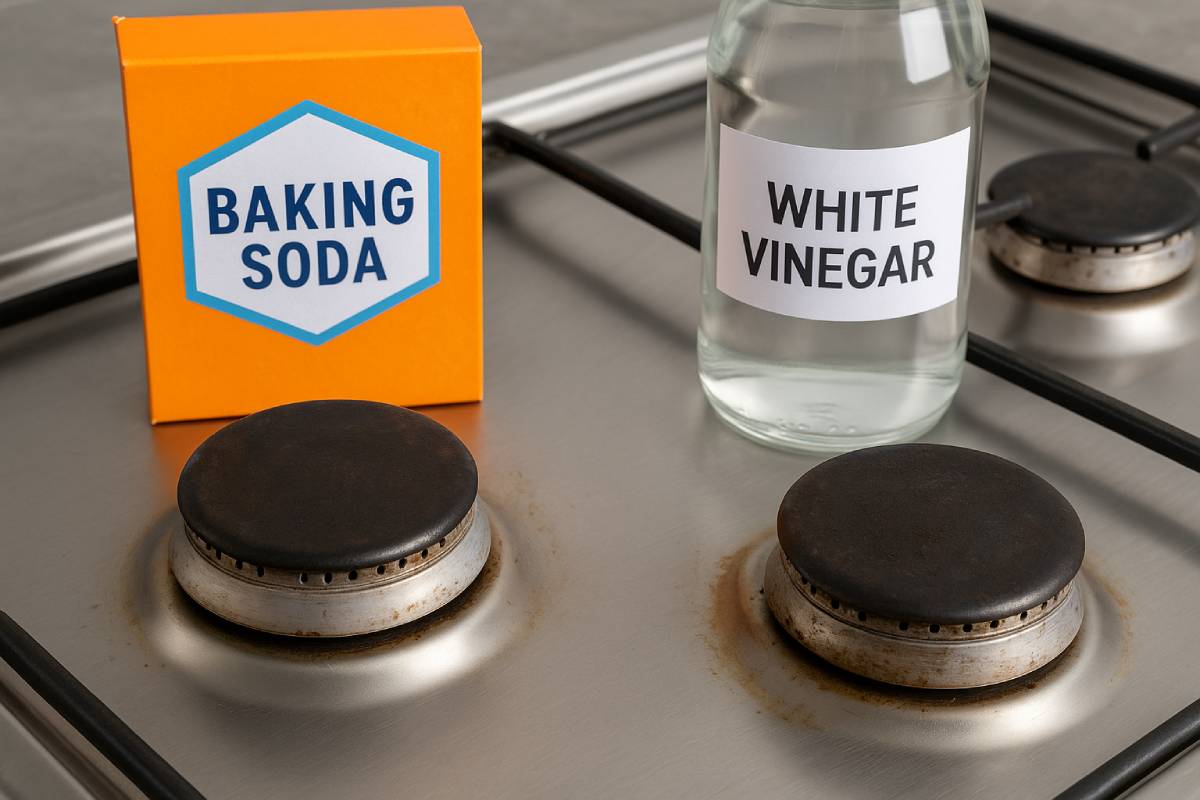 Pulire i bruciatori sporchi con ingredienti naturali