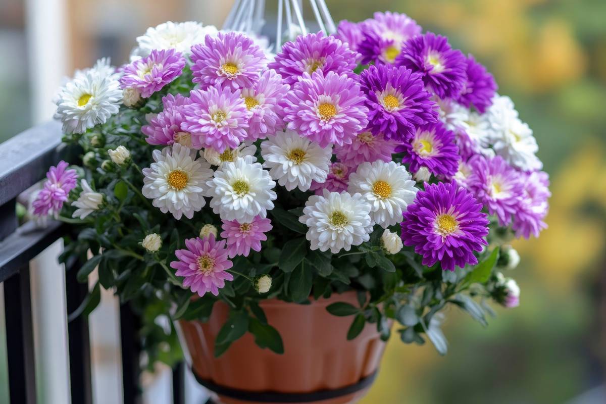 Aster in vaso