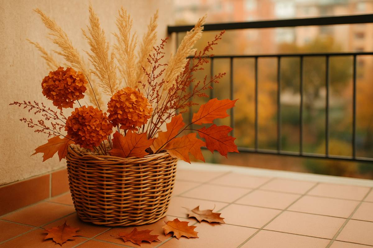 Decorazioni con fiori secchi
