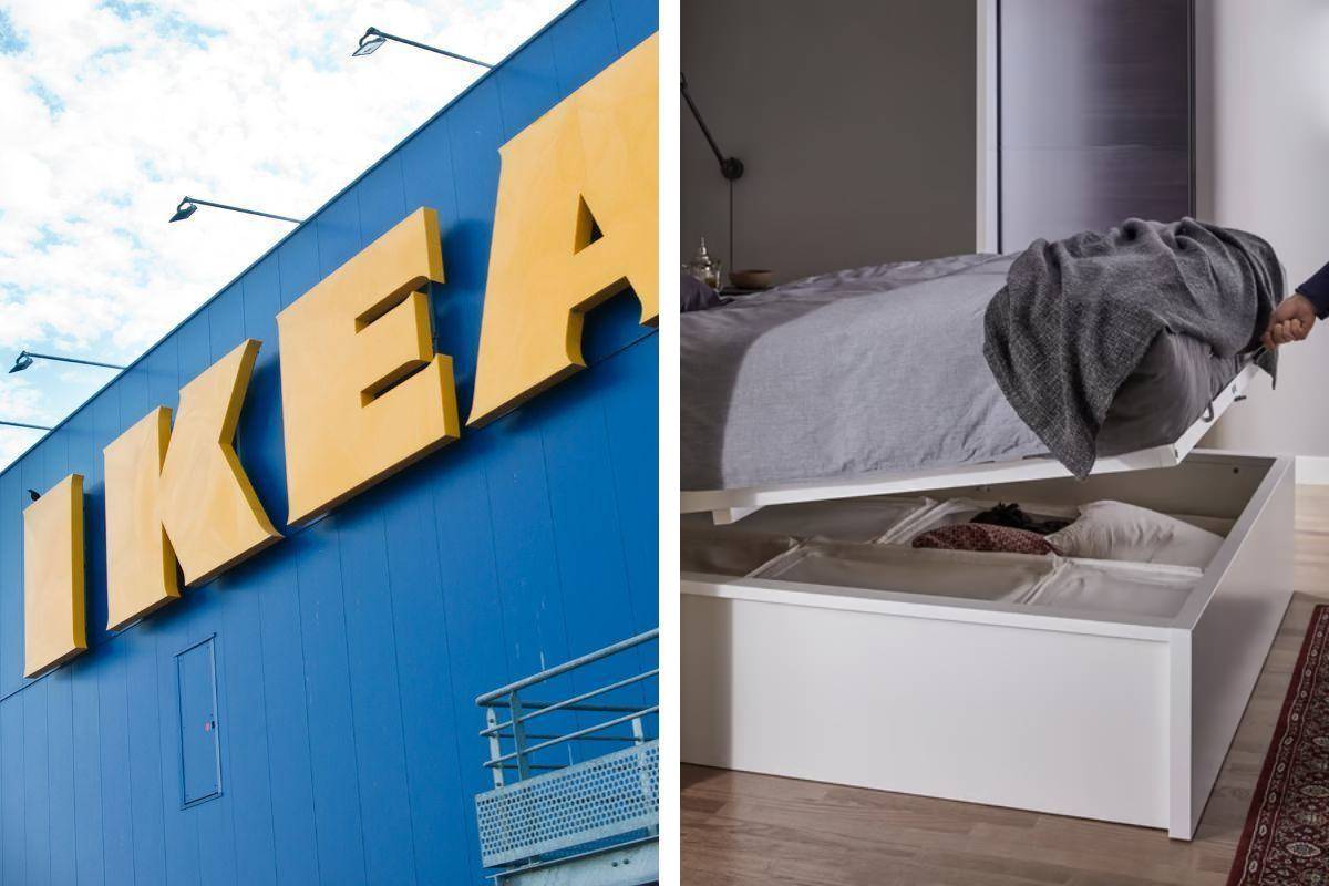 MALM Struttura letto con contenitore di Ikea
