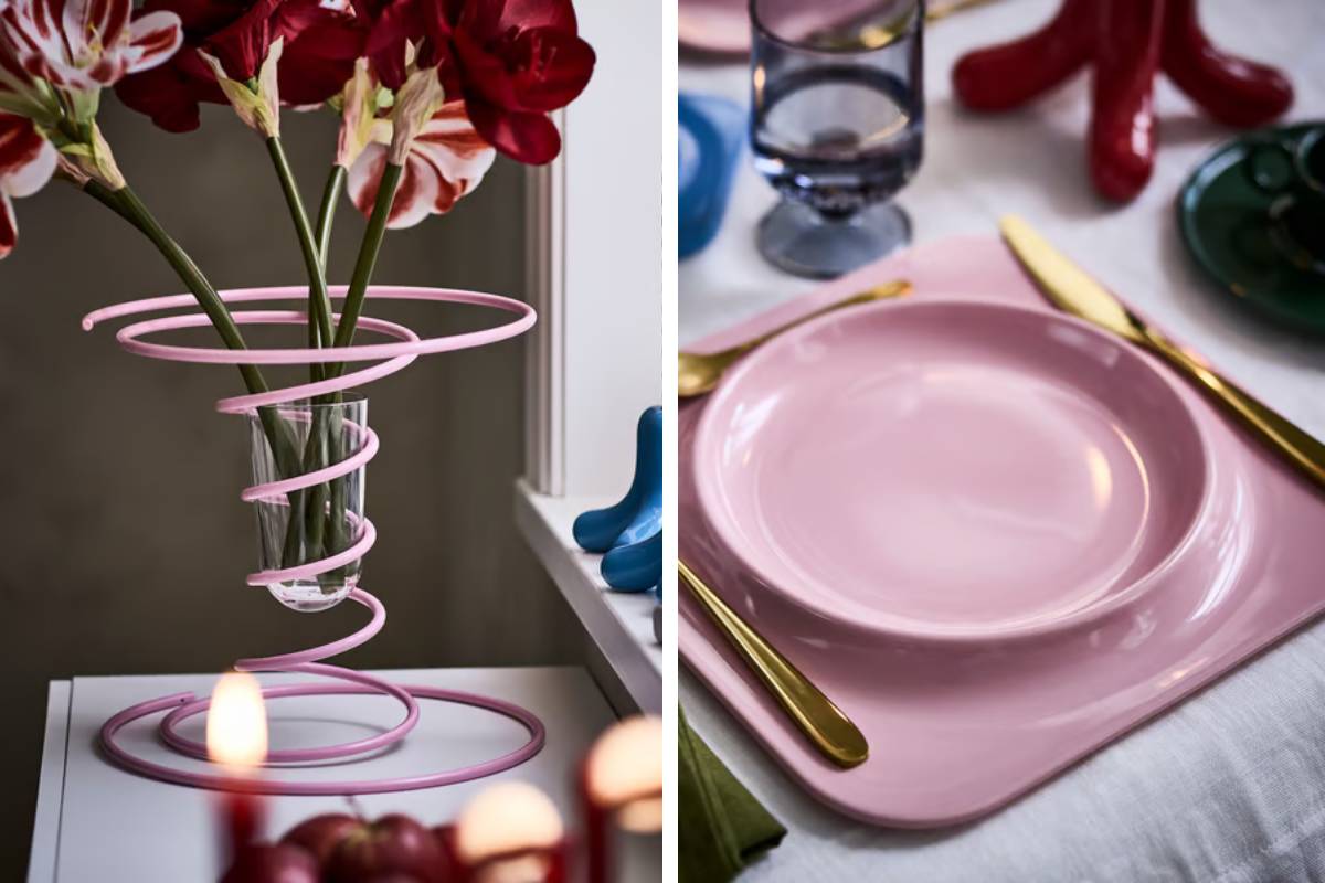 Vaso e piatto della collezione VINTERFINT di Ikea