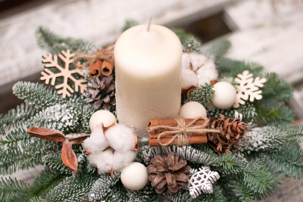 centrotavola natalizi con candele