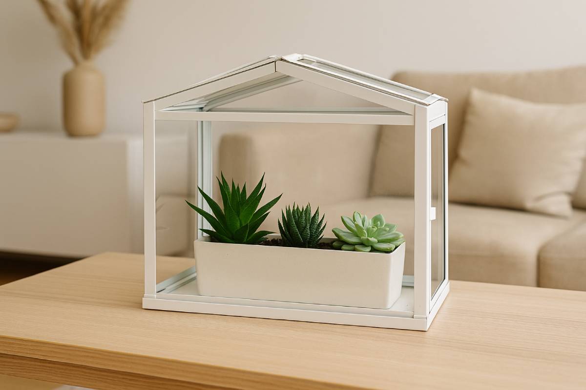 Mini serre con succulente