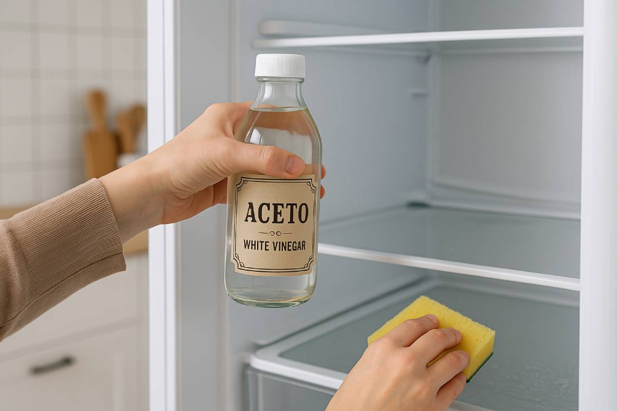 Aceto bianco per pulire il frigorifero